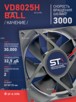 Вентилятор  VD8025H Ball (качения) 12V - st-e.info - Оренбург